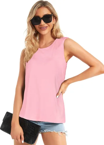 Miniatura 2 de Remeras sin mangas para mujer, remeras de verano sin mangas, informales y holgadas, tipo túnica