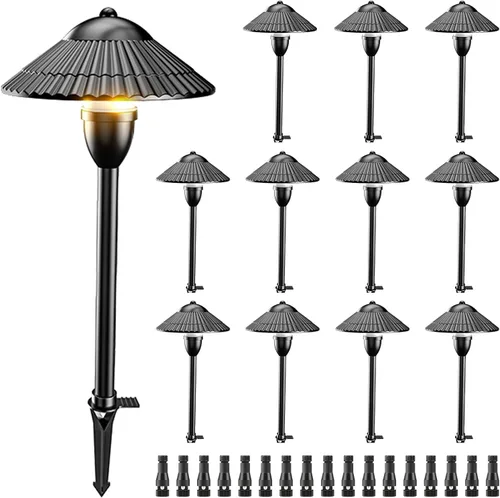 ZUCKEO Luces LED de camino de iluminación de paisaje de bajo voltaje, luces de camino de paisaje de 5 W, 3000 K, blanco cálido, 12-24 V, luz de