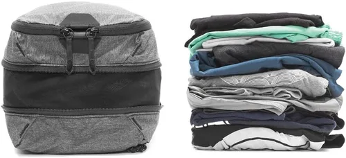Miniatura 2 de Peak Design Cubo de embalaje, carbón, cubo de equipaje resistente a la intemperie con organización de doble compartimento, expansión y compresión