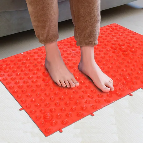 Miniatura 8 de Alfombrilla de masaje de pies, almohadilla de masaje, tapete de baño, tapete de yoga, juego al aire libre, 4 unidades (azul)