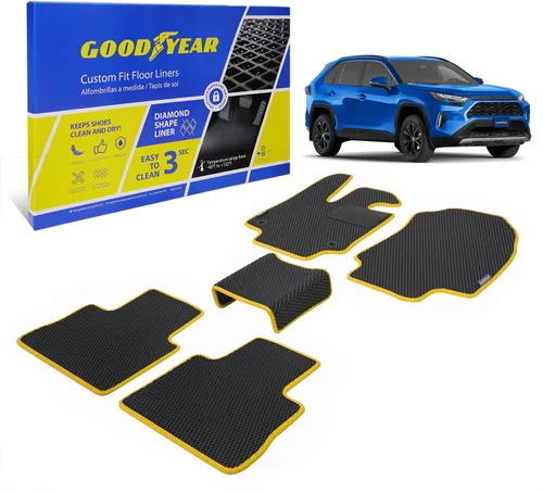 Miniatura 34 de Goodyear Alfombrillas de automóvil para todo tipo de clima, ajuste personalizado para Toyota 4Runner 10-12, juego de 5 piezas, revestimientos