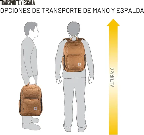 Miniatura 7 de Carhartt Mochila de 28 L con doble compartimento, paquete duradero con funda para laptop de 16 pulgadas y base resistente a la abrasión Duravax