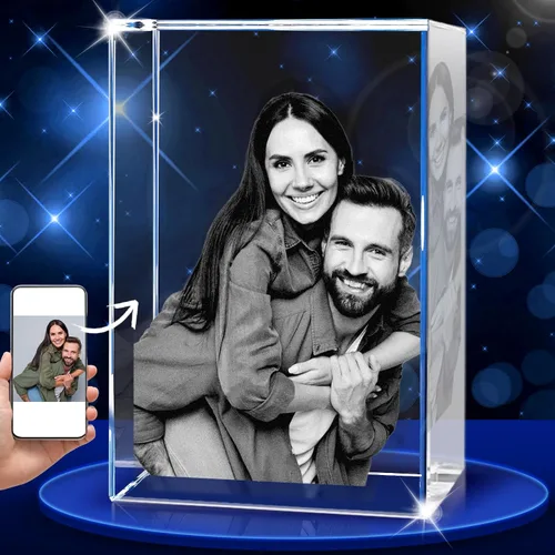 Miniatura 11 de Foto de cristal 3D, regalo personalizado para el día de la madre para mujeres, regalos de boda personalizados con tu propia foto para ella, él