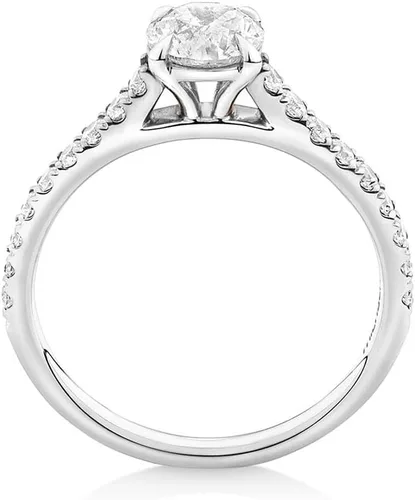 Miniatura 3 de IGI Certified 2.85 Carat TW White Round Excellent Cut Lab Created Diamond Engagement Ring With Side Natural Diamond In 14k White Yellow Rose Gold