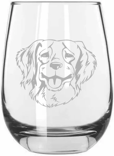 Miniatura 424 de Sakhalin Husky Dog - Copa de vino grabada personalizada de 15.25 onzas sin tallo