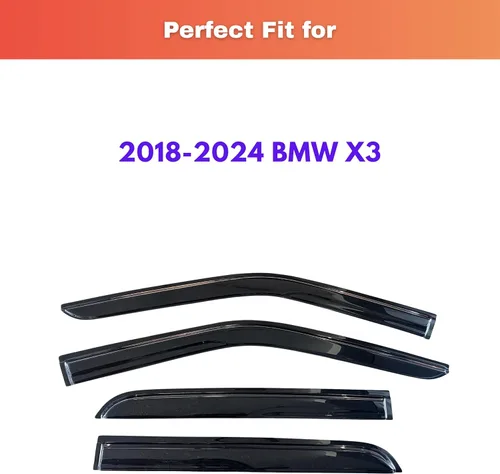 Miniatura 674 de KPY Visor de ventana compatible con Kia Soul 2009-2013, Protector contra lluvia de 4 unidades, deflectores de ventilación de ventana lateral