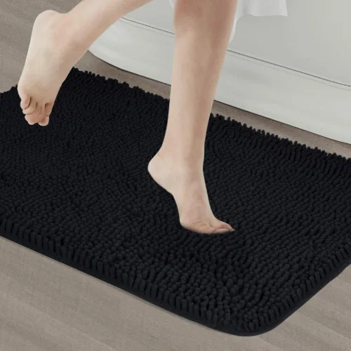 Miniatura 19 de Alfombras de baño Secura, 47 x 28 pulgadas, extra suaves y gruesas, alfombra de baño absorbente de agua, lavable a máquina, alfombras de baño Azul