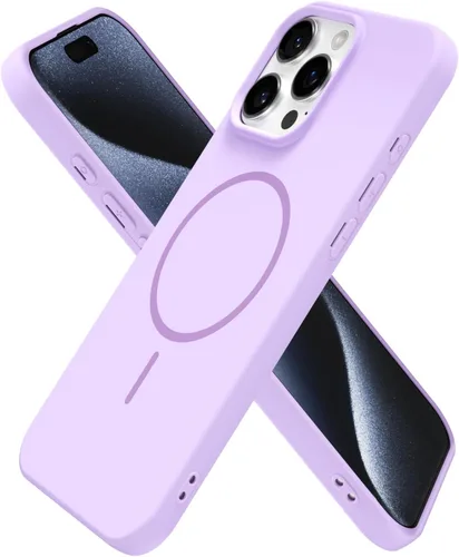 Miniatura 12 de oakxco Funda de silicona Mag Safe para iPhone 17 Pro Max, funda magnética delgada y fina compatible con carga inalámbrica MagSafe, bonita funda Negro
