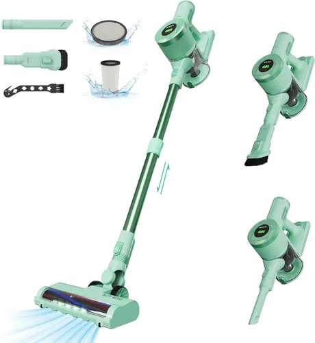 Miniatura 7 de BUTY BULU - Aspiradora inalámbrica de mano, 30KPa, batería recargable de 2200mAh, aspiradora ligera pequeña, escoba eléctrica, tiempo de ejecución