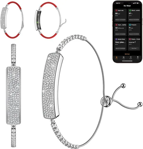 Pulsera inteligente con monitoreo de salud 24/7 5ATM impermeable, oxígeno en sangre, frecuencia cardíaca, HRV, monitor de sueño, diseño delgado,