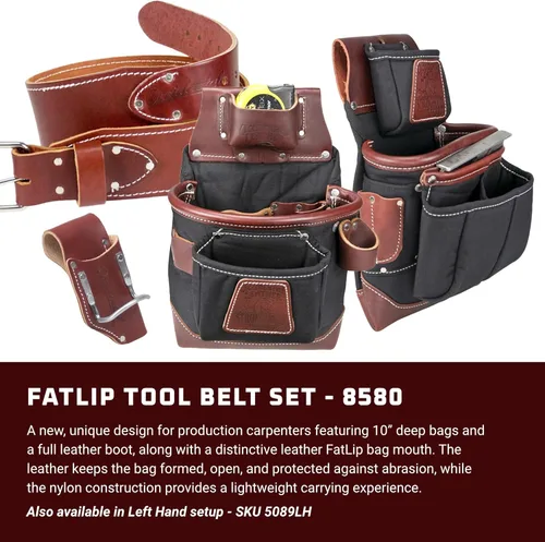 Miniatura 2 de Occidental Leather FatLip - Juego de bolsas para herramientas, tamaño XL, 25 bolsillos y soportes para herramientas, fabricado en Estados Unidos