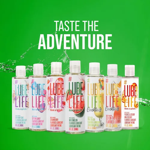 Miniatura 8 de LubeLife Lubricante con sabor a sandía a base de agua, lubricante personal para hombres, mujeres y parejas, hecho sin azúcar añadido, 8 onzas