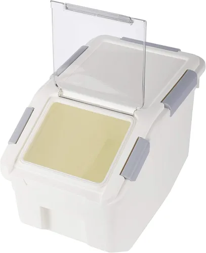 Miniatura 3 de EonTone - Paquete de 4 contenedores de almacenamiento de ingredientes (25 L paquete de 2) (15 L paquete de 2) con ruedas y tapa con traba sellada PP