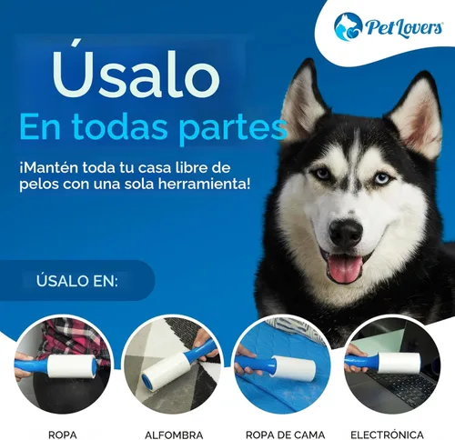 Miniatura 6 de PetLovers Juego de Rodillos Quitapelusas Extra Adhesivos de Gran Valor 720 Hojas para la Eliminación de Pelo de Mascotas y Ropa, Removedor de Pelusa