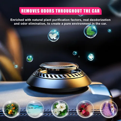 Miniatura 4 de Ambientador de aire para automóvil, difusor giratorio con energía solar y fragancia, purificador de aire de aromaterapia para automóvil y hogar
