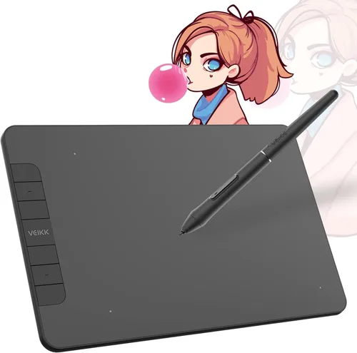 Miniatura 9 de VEIKK VK640 - Tableta gráfica gráfica digital de 6 x 4 pulgadas con 6 teclas de acceso rápido y soporte de inclinación 8192 bolígrafo sin batería