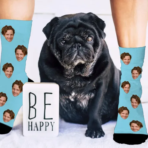Miniatura 182 de Artsadd Calcetines personalizados para mujeres y hombres, amantes de los perros y gatos, regalos divertidos unisex personalizados