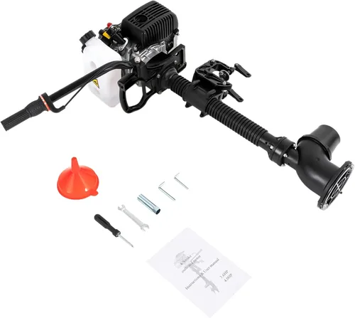 Miniatura 8 de Motor fuera de borda de 4 caballos de potencia, motor fuera de borda de 4 tiempos, motor de pesca con sistema de refrigeración por agua