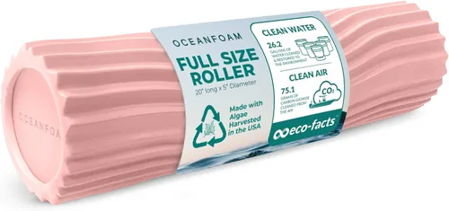 Miniatura 16 de Oceanfoam Tidal Roller - Azul Marino Oscuro - Rodillo de espuma para masaje muscular para dolor de espalda y estiramiento - Textura de onda ancha