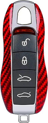 Miniatura 7 de Funda para llavero de fibra de carbono genuina para Porsche 718 911 Carrera 918 Spyder Boxster 981 Cayenne 92A Cayman 981 para Macan para Panamera
