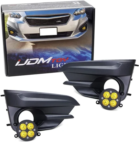 Miniatura 10 de iJDMTOY Lente transparente de 24 W de alta potencia LED gran angular SAE Flood Beam Kit de luz antiniebla con biseles de lámpara de niebla, arnés