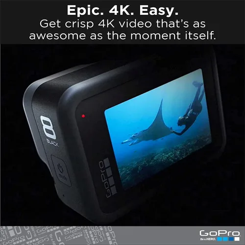 Miniatura 3 de GoPro HERO8 Black - Cámara de acción impermeable con pantalla táctil 4K Ultra HD Video 12MP Fotos 1080p Estabilización de transmisión en vivo