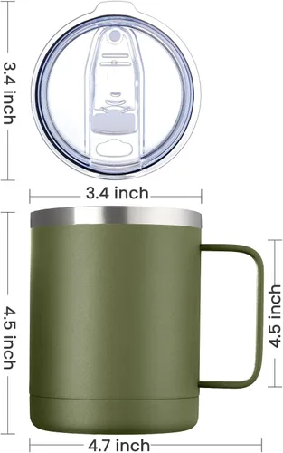 Miniatura 4 de MEWAY - Taza de café con asa, vaso térmico