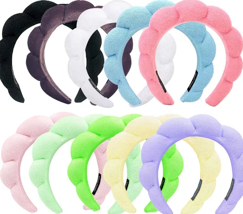 Diademas de cuidado de la piel para el lavado facial, diademas de spa para lavar la cara, suaves diademas de cuidado de la piel y maquillaje para