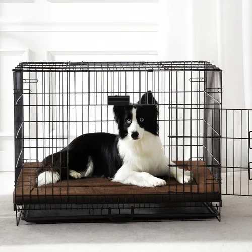 Miniatura 2 de WESTERN HOME Cama para perro para jaula, alfombrilla de espuma de alta resilencia para jaula de perro, almohadilla para perrera con felpa suave