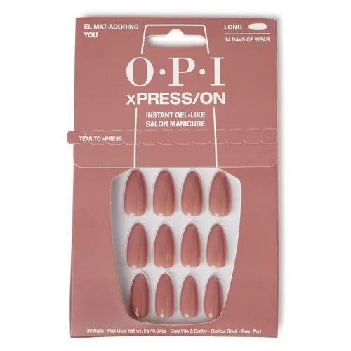 Miniatura 7 de OPI xPRESS/ON Press on Nails Short Round Classic, Long Almond & Coffin Shape Press-On Professional Nail Art Kit Zapatilla de cristal Velvet White