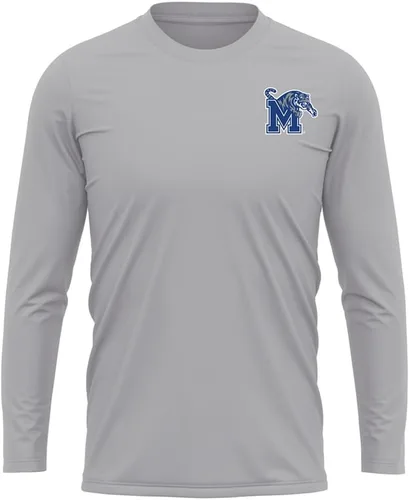 Miniatura 338 de Camisa deportiva de manga larga oficial de la NCAA Collegiate para hombre, con logotipo en el pecho izquierdo, colección Athletic Heather