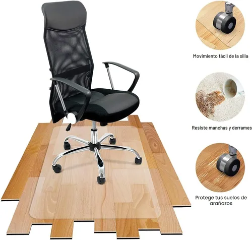 Miniatura 6 de Azadx - Alfombrilla pequeña de plástico transparente para silla de oficina o computadora, protectora de suelos de madera dura, fácil deslizamiento