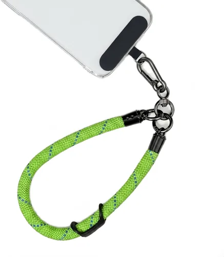 Miniatura 7 de Correa de muñeca para teléfono celular, correa de muñeca para teléfono celular alrededor de la mano con parche de cordón (negro reflectante)