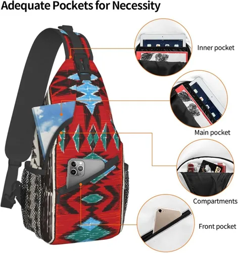 Miniatura 4 de COFEIYISI Mochila cruzada unisex para hombres y mujeres, bolsa de pecho casual, mochila de hombro, mochila deportiva para viajes, senderismo