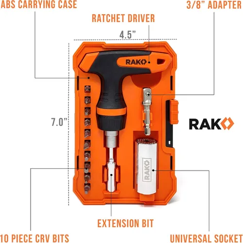 Miniatura 3 de RAK Universal Socket Grip (0.276 - 0.748 pulgadas) - Llave de trinquete multifunción, adaptador de taladro eléctrico de 15 piezas, conjunto