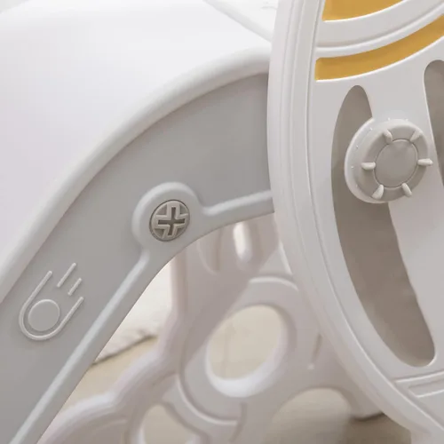 Miniatura 6 de Qaba Tobogán de interior para niños pequeños de 1.5 a 3 años, tobogán pequeño, juego de juguetes espaciales para niñas y niños, color gris