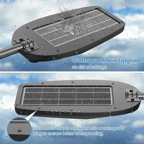 Miniatura 5 de Farolas solares para exteriores, 6000 W, luces solares de estacionamiento de 350000 lúmenes, luz de calle con sensor de movimiento, lámpara LED gran