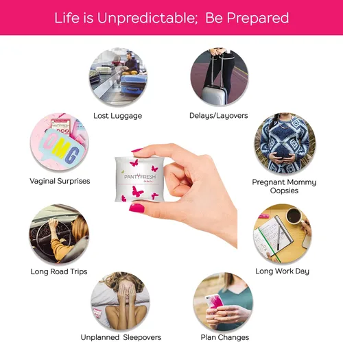 Miniatura 5 de El kit de higiene esencial 4 en 1 incluye ropa interior sin costuras, toallitas frescas y forro de bragas – Kit de aseo de viaje para accidentes