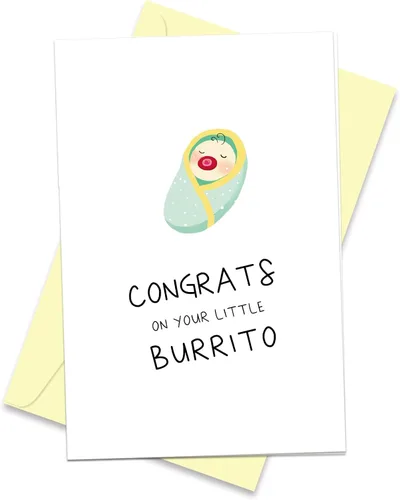 Divertidas felicitaciones para nuevos padres, bonita tarjeta de recién nacido para mamá papá, linda tarjeta de baby shower