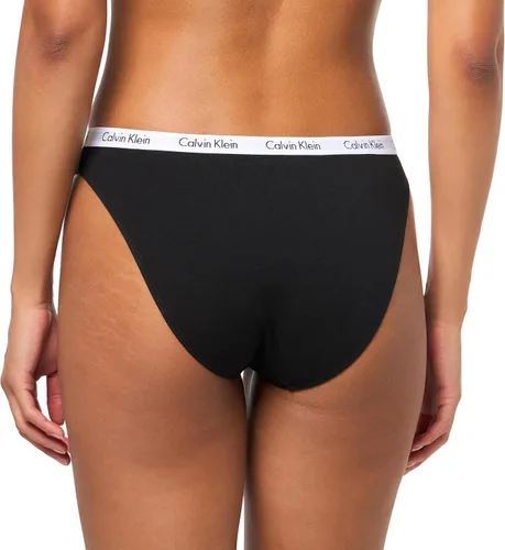 Miniatura 3 de Calvin Klein - Calzones bikini elásticos de algodón con logotipo de carrusel para mujer, paquete múltiple