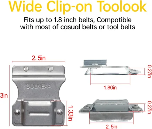 Miniatura 5 de Soporte de taladro con clip para cinturón de herramientas, funda con clip para cinturón de herramientas para soporte de cinta métrica, funda