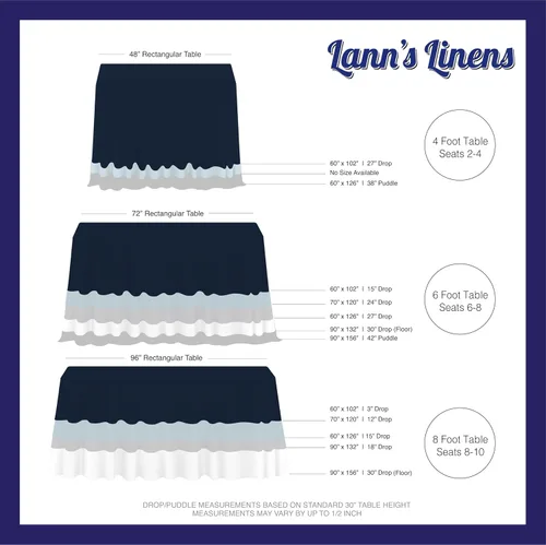 Miniatura 6 de Lann's Linens - Mantel rectangular de tela de poliéster de primera calidad para bodas, banquetes y restaurantes Rosa