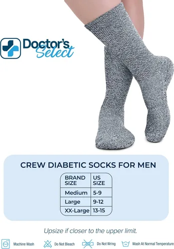 Miniatura 6 de Doctor's Select Men's Diabetic Socks for Men Size 13-15 - 4 Pairs