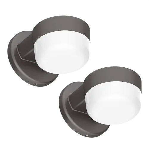 TIERONE Moderno paquete de luz LED de seguridad con fotocélula del atardecer al amanecer, aplique de pared al aire libre para patio, porche,