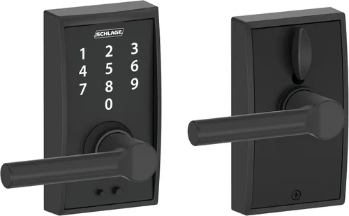 Miniatura 26 de Schlage - Cerradura táctil Camelot con picaporte Accent, cerradura de entrada electrónica sin llave (bronce envejecido, FE695 CAM 716 ACC)