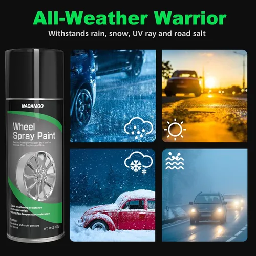 Miniatura 3 de NADAMOO Pintura en aerosol para llantas de aluminio, pintura semibrillante para llantas de coche en aerosol para recoloración y protección