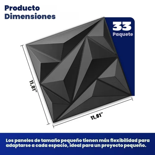 Miniatura 2 de Art3dwallpanels Paquete de 33 paneles de pared 3D de diamante para decoración de pared interior, paneles de pared con textura de flores de PVC