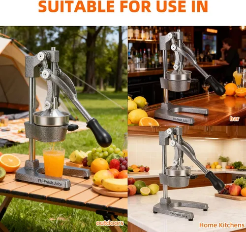 Miniatura 7 de juice.Máquina exprimidora manual de naranja y exprimidor profesional de cítricos para jugo de naranja, pompones, limón y lima, extractores Gris