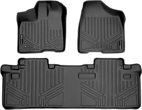 Miniatura 25 de SMARTLINER Alfombrilla de suelo para maletero de carga para todo tipo de clima, detrás de la segunda fila para Toyota Sienna 2011-2012