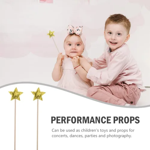 Miniatura 6 de Kisangel Varita mágica con forma de estrella para niñas, juguetes de fiesta de disfraces de 12.99 pulgadas, accesorios ligeros